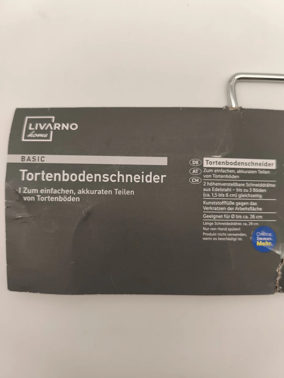 Livaron home, Tortenbodenschneider, neu – Bild 3