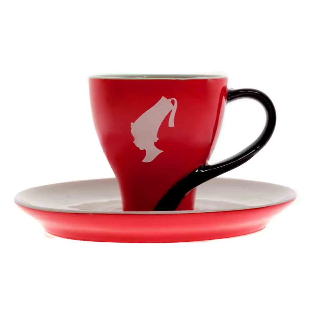 JULIUS MEINL 10-teiliges Set aus Espresso- und Untertassen in rot-weiß-braun – Bild 2