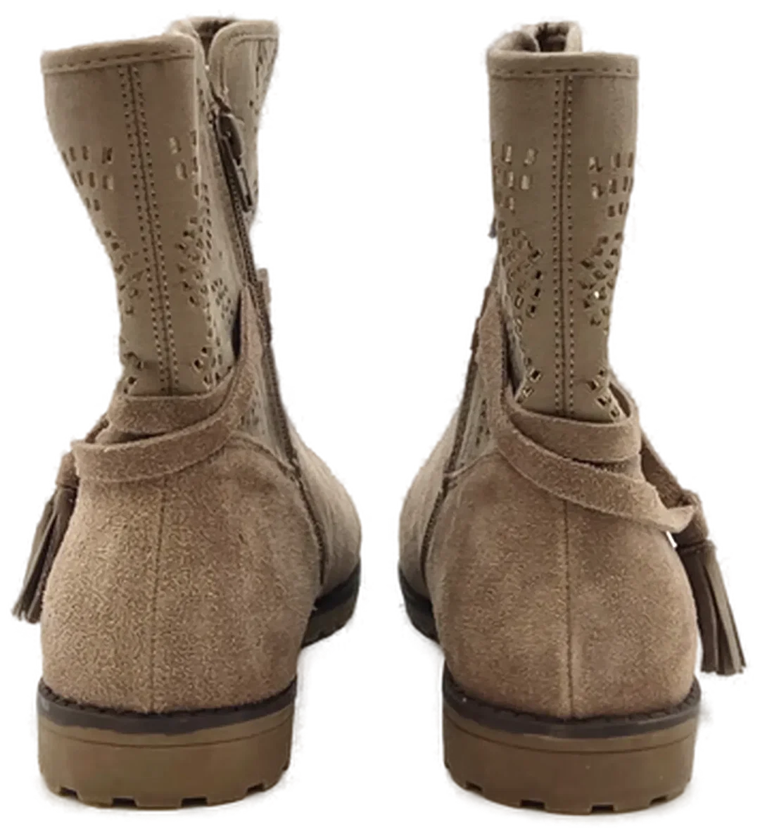Damen Sommerstiefeletten Velourleder braun Gr. 40 – Bild 3