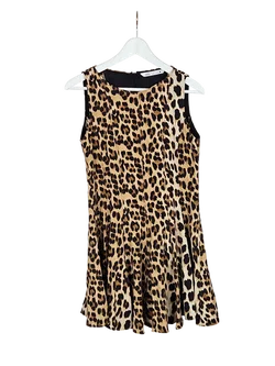 ZARA Damen Animal-Print Minikleid, braun - Gr. L - Bild 2