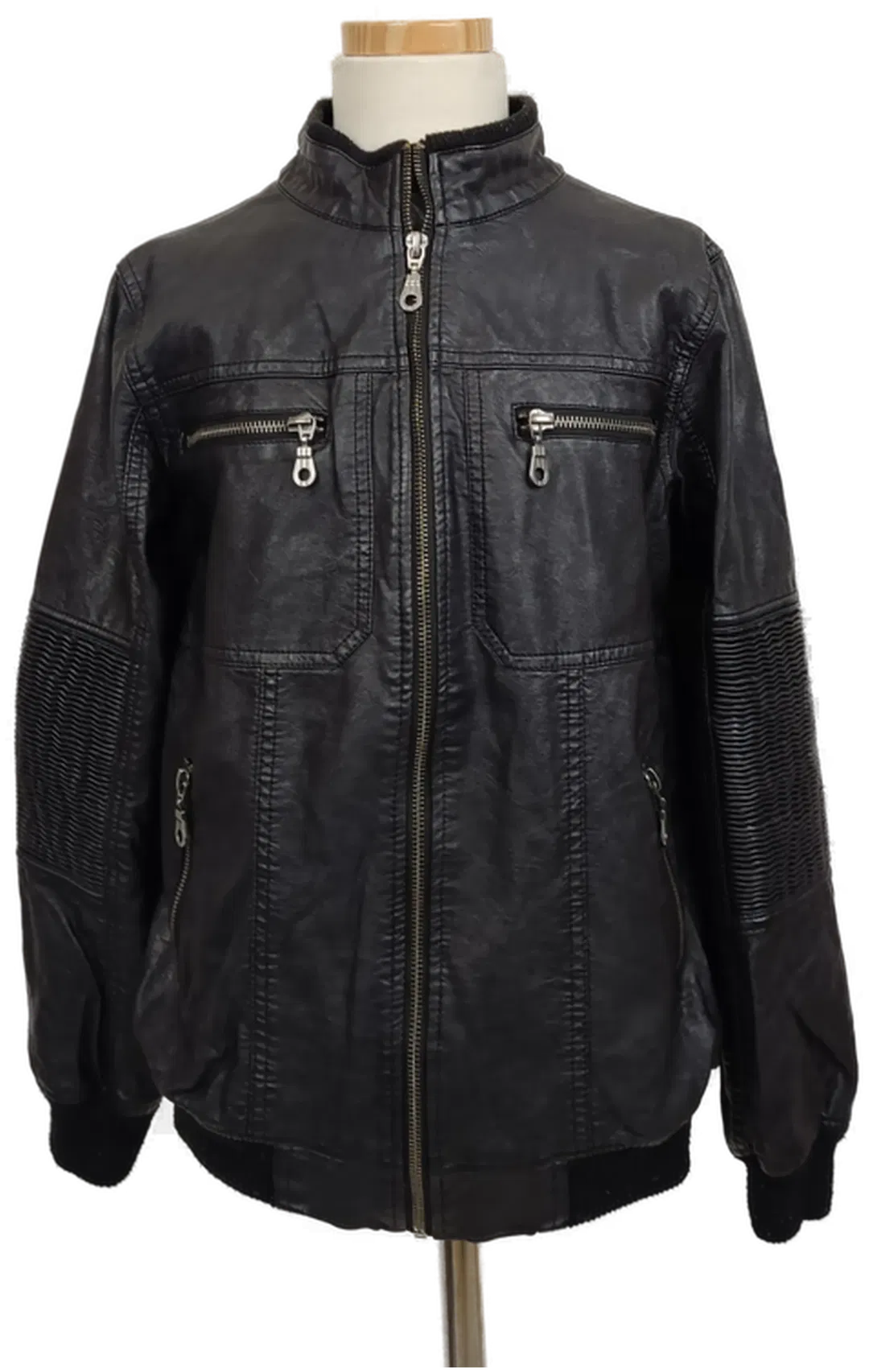 Charles Vögele Kinder Lederoptik Jacke schwarz Gr. 152 - Bild 1