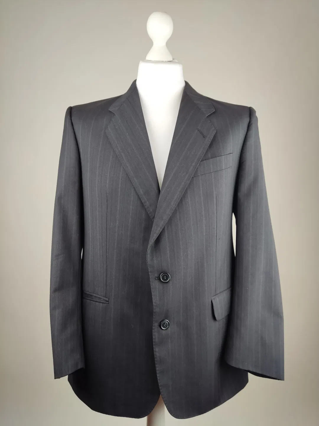 Herren Anzug Sonstige Reine Schurwolle Gestreift | Wie Neu; chemisch gereinigt - Bild 1