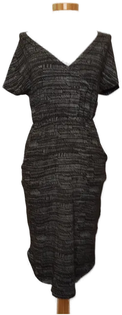 Anukoo Damen Kleid Fairtrade schwarz/weiß Gr. XS - Bild 1