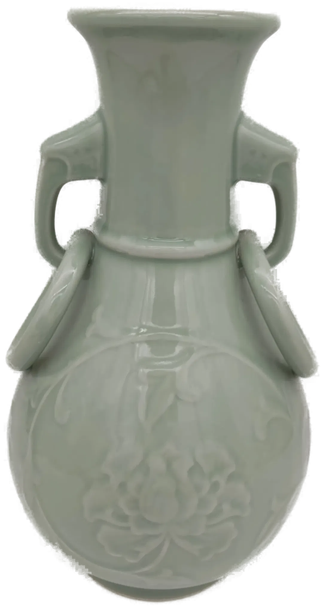 Große dekorative Henkelvase aus China - pastellgrün  - Bild 1