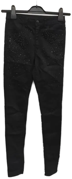 Hose mit Strass, skinny, Damen, Gr. 36, H&M - Bild 1