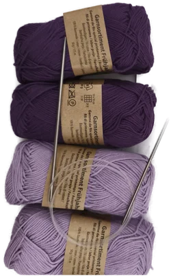 Strickset, 4x Baumwollgarn + Rundstricknadel, NEU – Vorschau 2