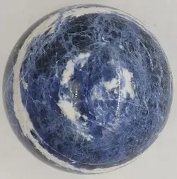 Sodalith Kugel Edelsteinkugel Durchmesser ca 13cm blau/schwarz/weiß - Bild 2