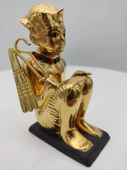 Goldener Hockender König Porzellan & Zertifikat von Franklin Mint | Limitierte Rarität - Bild 3