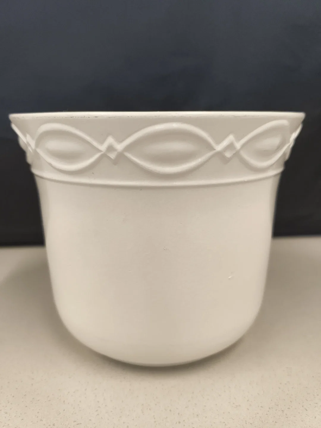 Set Weiß, 3 Übertöpfe Keramik – Bild 3