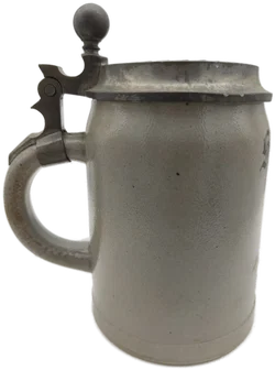 Bierkrug Spaten-Bräu München Steinzeug, Geprägter Zinndeckel 0,5 L | Sammlerstück - Bild 10