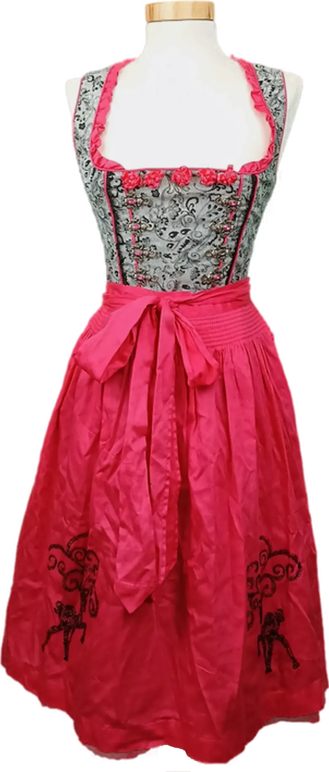Krüger Madl Dirndl schwarz/weiß/pink Gr. XXS - Bild 1