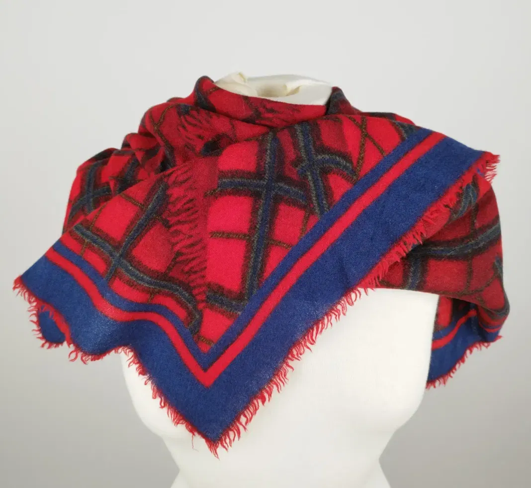 Tartan Tuch mit Fransen - ca. 80x80cm - Bild 1