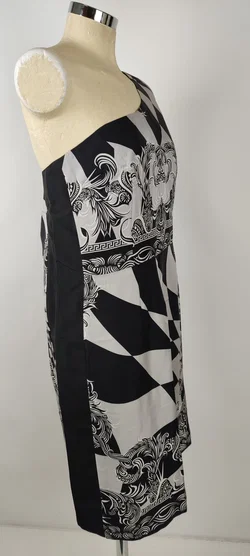 Versace Midikleid Asymmetrisch Seide One-Shoulder | Party-Ikone - Bild 3