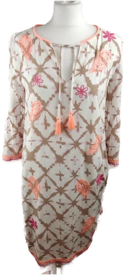 Gemustertes Midikleid Damen Größe 36 | Zarte Boho-Romantik