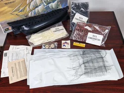 Vintage Revell U.S.S. Constitution "Old Ironsides" Modellbausatz (H-398) - 1970er Originalausgabe, Ungebaut in OVP (Segel teils beschädigt) – Vorschau 9