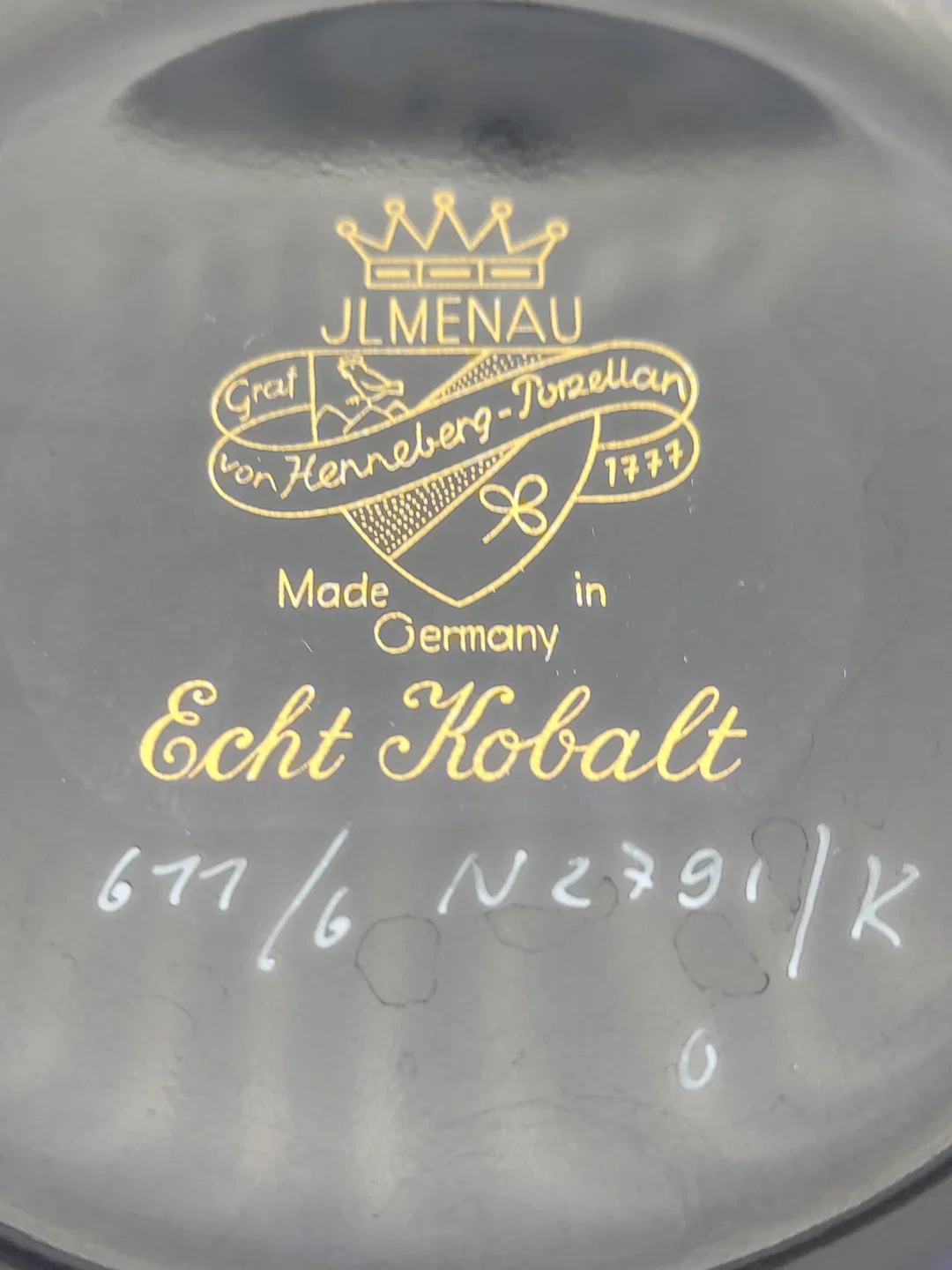 Ilmenau Porzellan Vase Echt Kobalt Gold  | Graf von Henneberg Thüringen – Bild 7