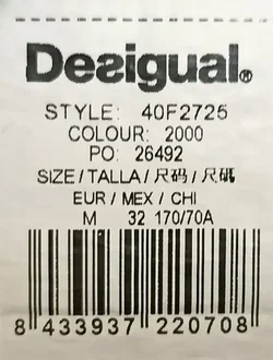 Desigual Damen Midirock schwarz gemustert Gr. M - Bild 4