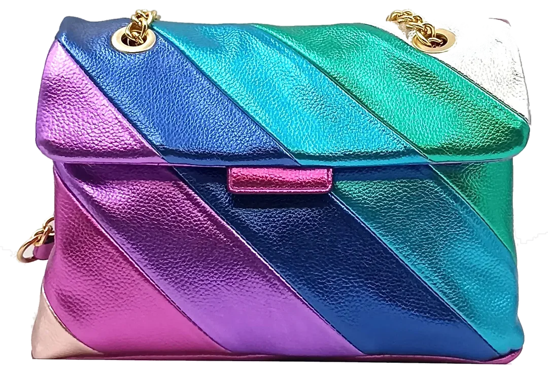 Metallic Regenbogentasche Damen  – Bild 2