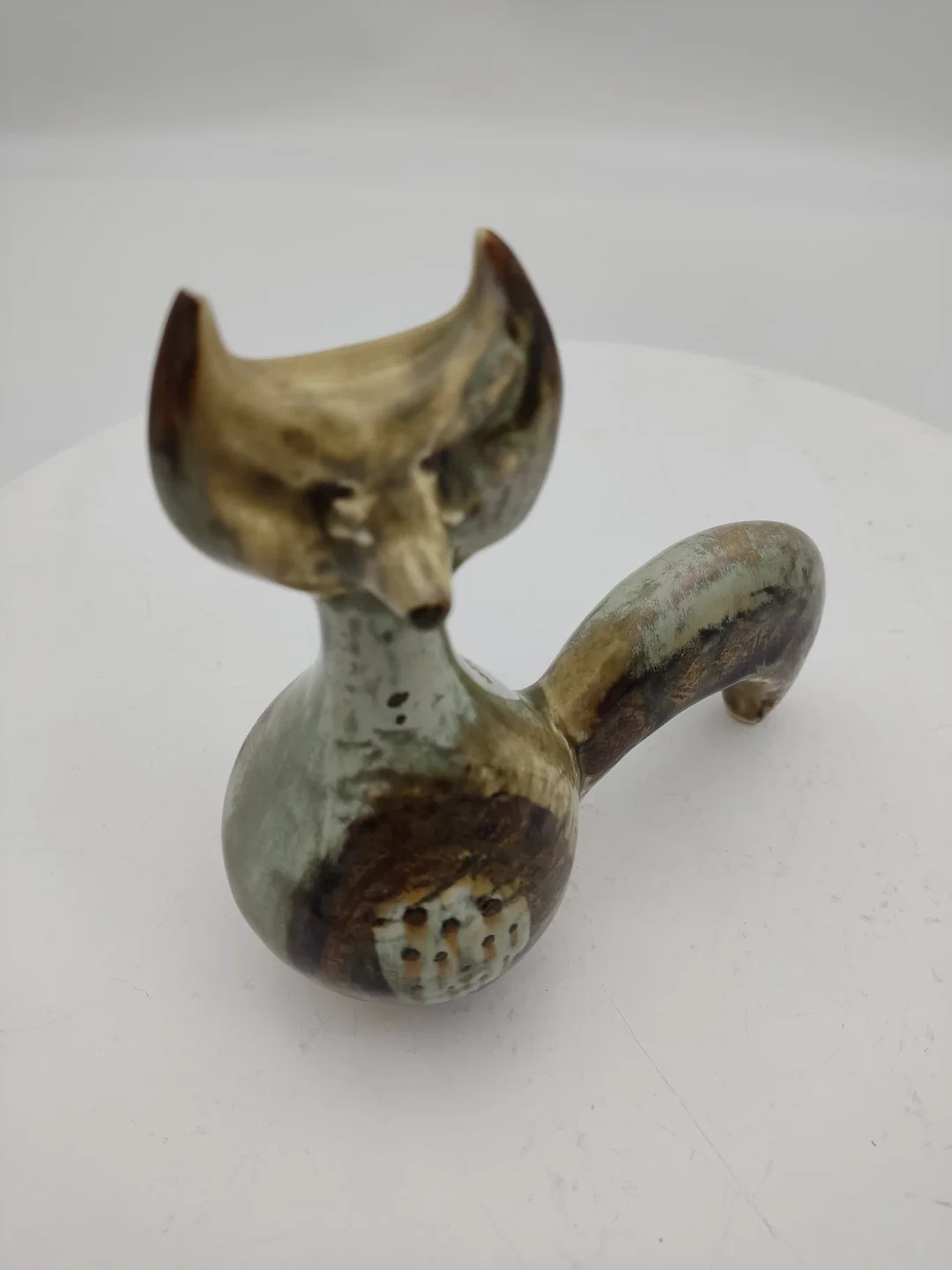 Stilisierter Fuchs aus glasiertem Steinzeug von Joseph Simon für die dänische Manufaktur Bornholm, Höhe 14cm, Sammlerstück – Bild 3