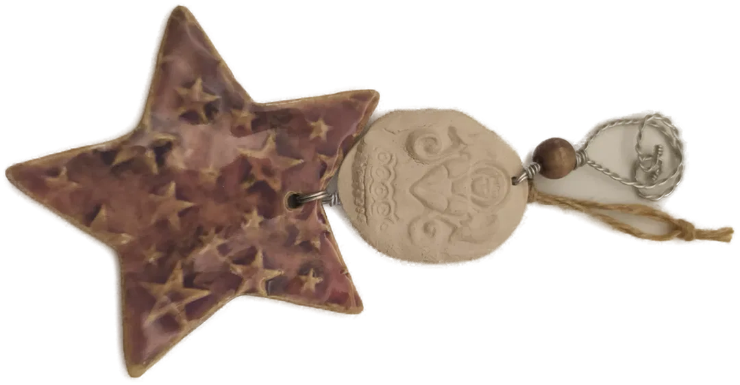 Deko Weihnachten, Keramikstern - Bild 1