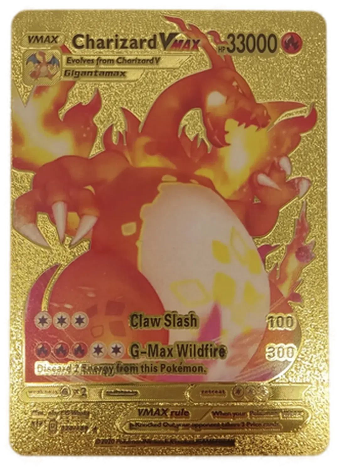 Pokémon Sammelkarte Goldfolie Vmax Charizard Vmax - Bild 1
