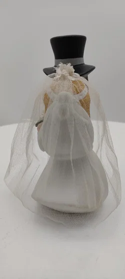 Keramik Hochzeitstortenfiguren 'Küssende Brautpaar' | Mit Schönheitsfehler - Bild 7