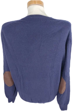 Pullover "Christian Berg", langarm mit V-Ausschnitt, blau, Größe M – Vorschau 4