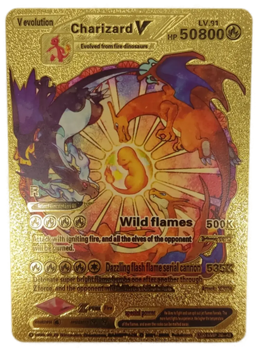  Pokémon Sammelkarte Goldfolie Charizard V V evolution - Bild 4