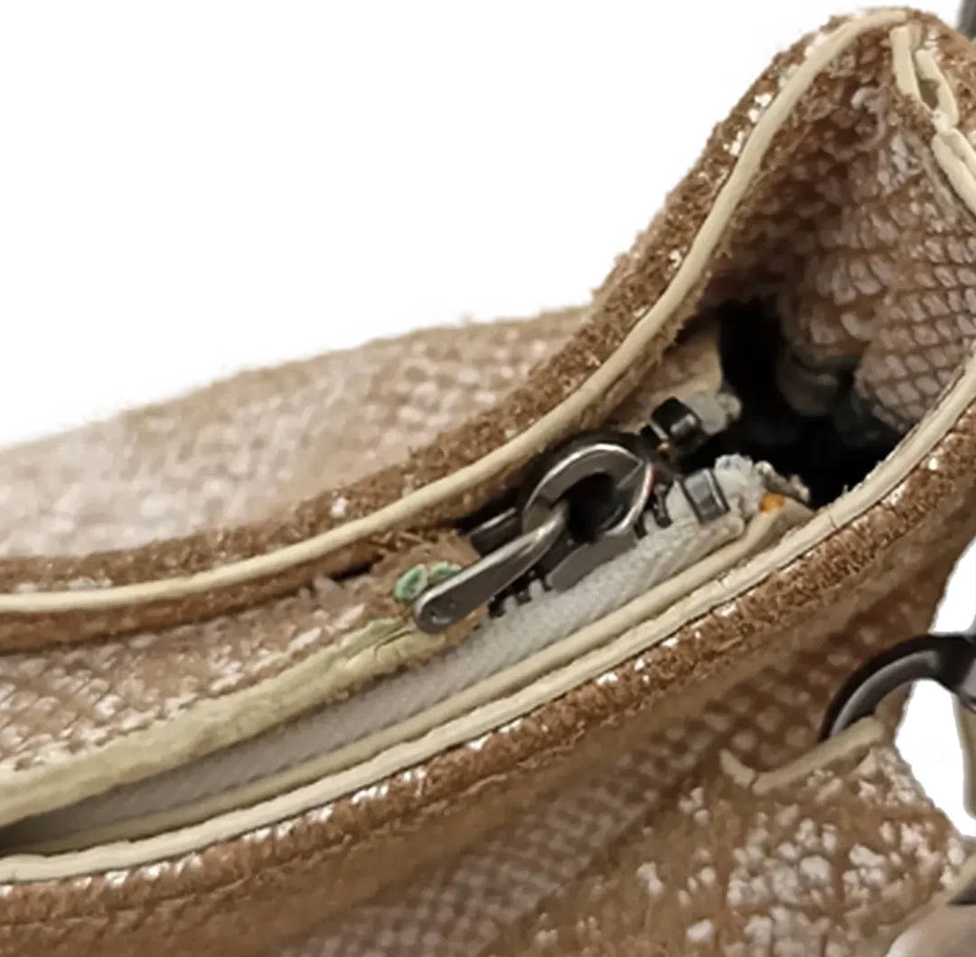 Liebeskind Berlin Ledertasche schlangenoptik braun/weiß – Bild 10