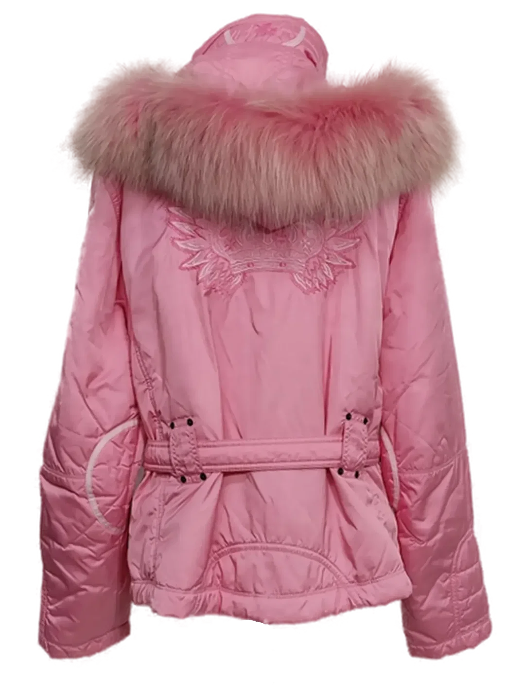 SP Kitzbühel Sportalm Vintage Damen Skijacke mit Kunstpelz roserot/pink Größe 42 – Bild 2