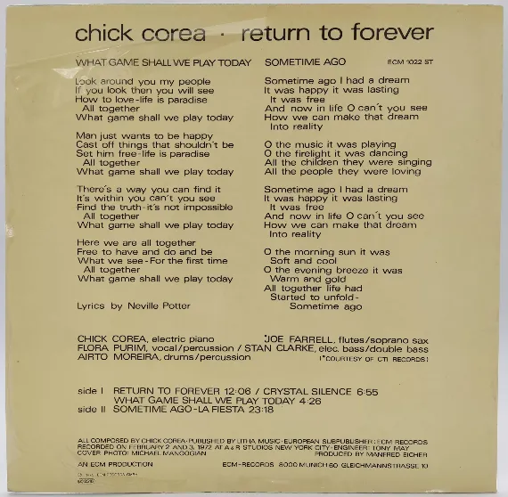 Vinyl LP - Chick Corea - Return to Forever  – Bild 2