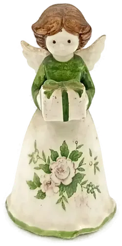 Weihnachtsglocke Engel gemustert - Bild 1