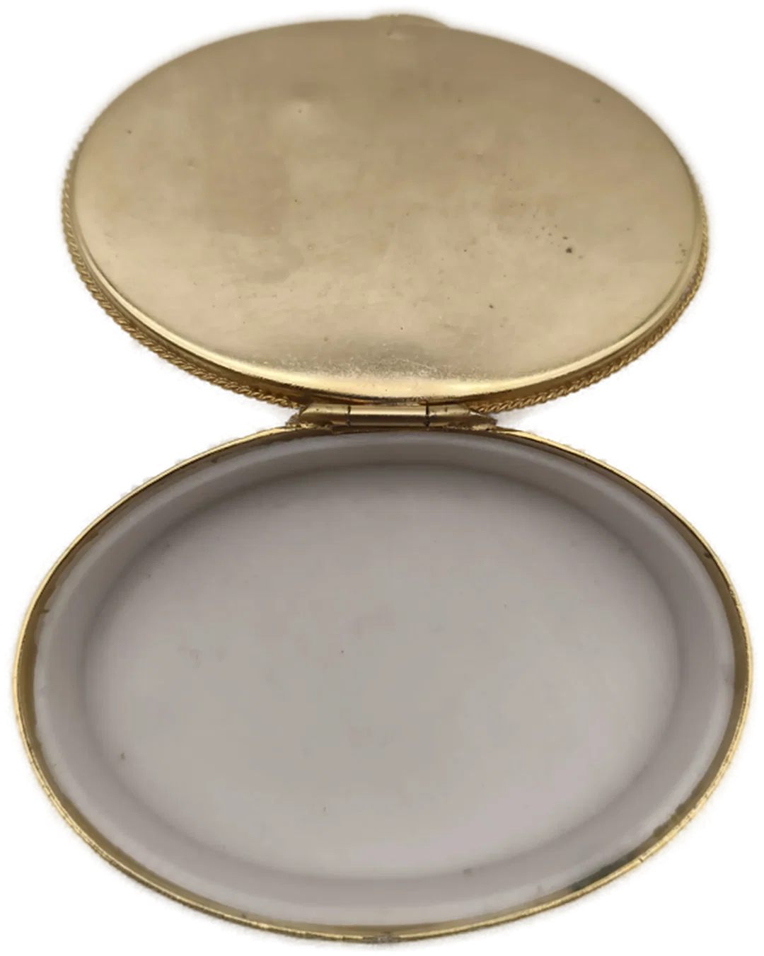 Ovale Pillendose mit Achatstein, Vintage, sehr chic – Bild 2