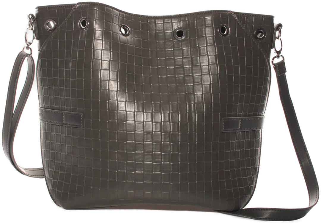 GERRY WEBER Handtasche grau – Kroko-Optik – Umhängetasche mit Schulterriemen - Bild 1