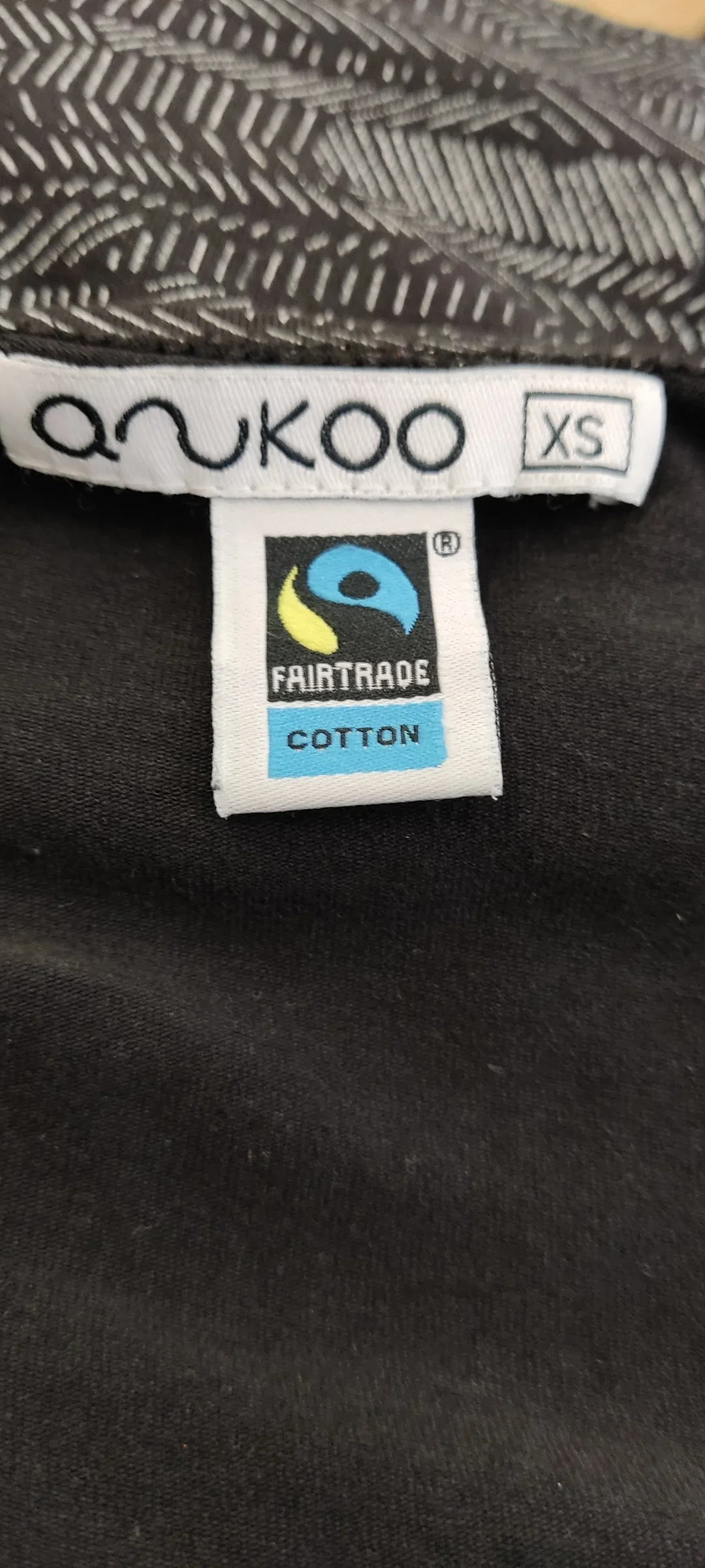 Anukoo Damen Kleid Fairtrade schwarz/weiß Gr. XS – Bild 2