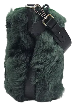 Max V. Koenig Damen Handtasche, grün - plüsch - Höhe ca. 27 cm  - Bild 3