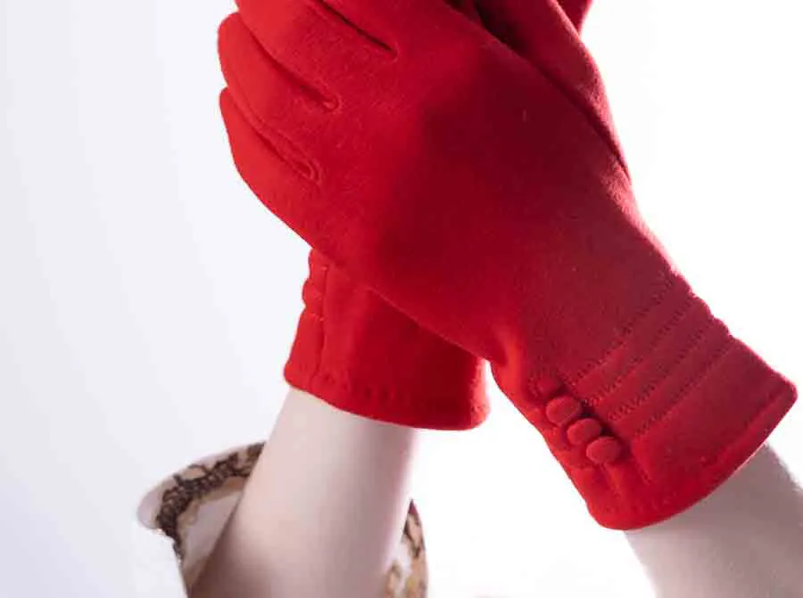 Handschuhe rot mit Handy Touch – Bild 3