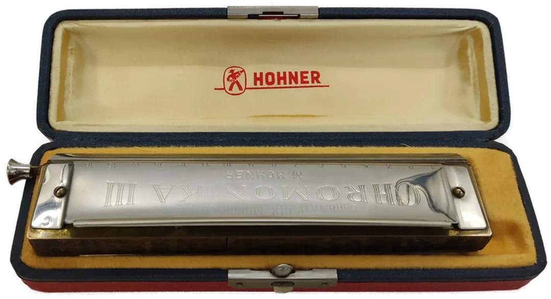 M.Hohner Chronmonika III 280  C  Mundharmonika 16 Kanäle mit Etui – Bild 2