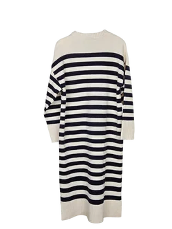 ZARA Damen Maxikleid, creme/marine - Gr. S  - Bild 2