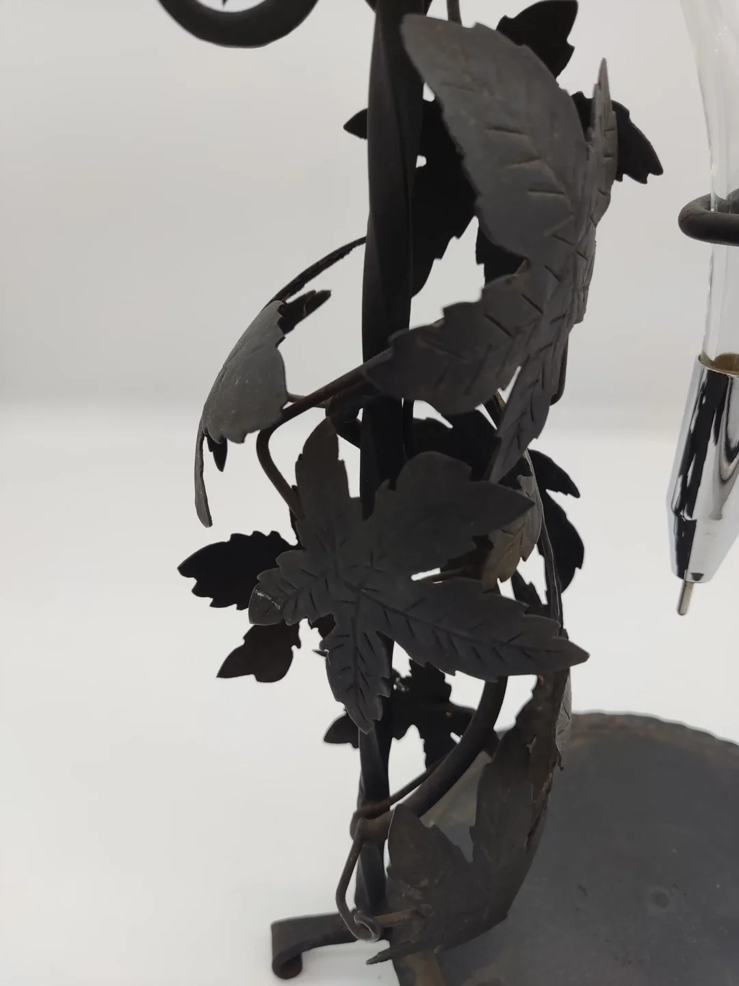 Wein Dekanter "Weinlaub", schwarz mit Glaskaraffe, Größe ca. 50 x 25 cm – Bild 4