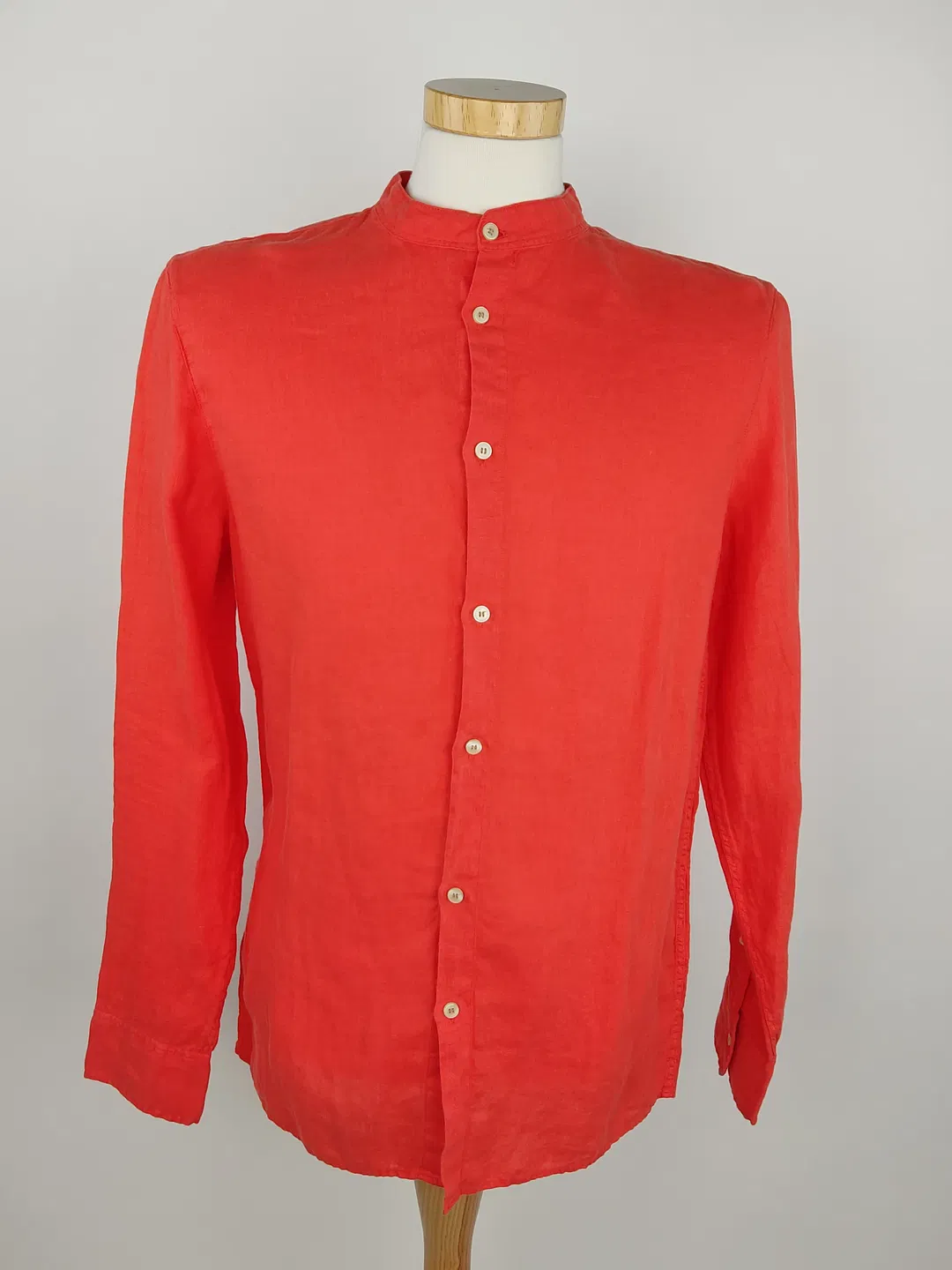 Givn Herren Leinenhemd orange - S / 46 - Bild 4