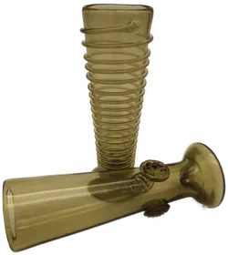 2 mundgeblasene Gläser, tschechische Handarbeit, Replik  - Bild 2