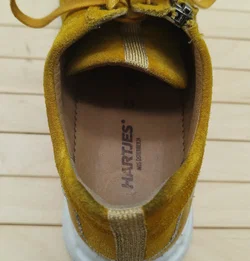 Hartjes Leder Sneaker Currygelb Unifarben, Gr. 38,5 - neu besohlt  - Bild 5