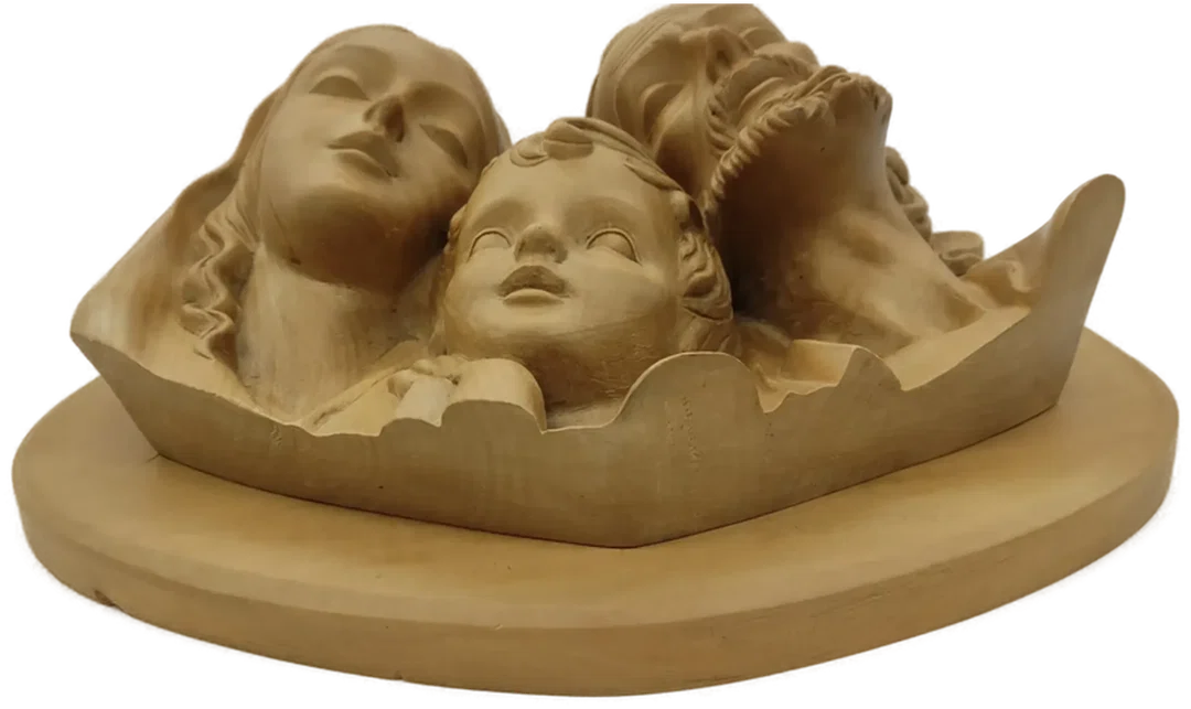 Maria, Josef & Jesus Wandbehang aus Holz / Heiligenfiguren – Bild 5