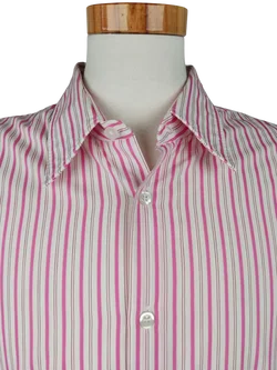 Hugo Boss Herren Kurzarmhemd, weiß/rosa - Gr. L - Bild 4