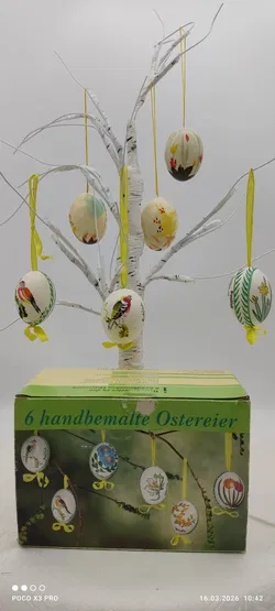 Handbemalte Ostereier-Set Eduscho Zum Aufhängen | Ohne Baum - Bild 10