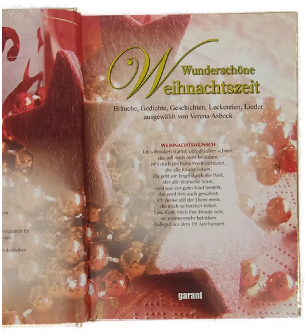 Buch "Wunderschöne Weihnachtszeit" Bräuche, Gedichte, Geschichten, Lereien, Lieder – Bild 3