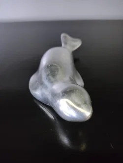 Hoselton-Skulptur Robbe Modell 995, poliertes Aluminium, Länge 15 cm - Bild 3