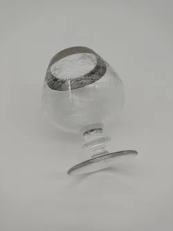 Murano Medici Cognac Gläser mit Platinrand 5 Stück - Bild 4