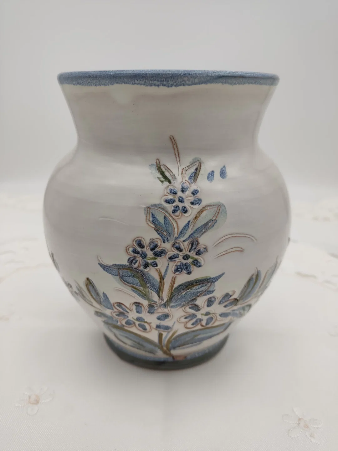 Gilde Keramik-Vase, 14,5cm hoch / Durchm. 13cm, neuwertig – Bild 1